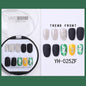 Manucure courte portable de style coréen, 30 pièces dans une boîte, imperméable et amovible, faux ongles Ins