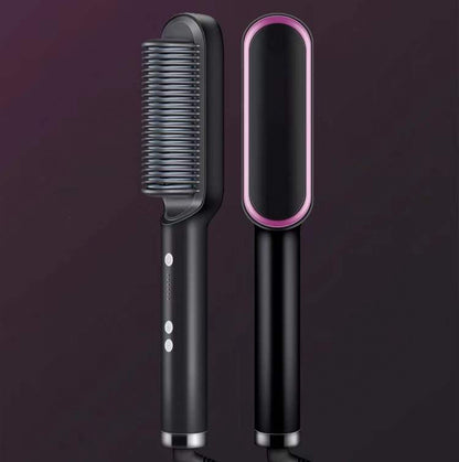 Nouveau 2 en 1 lisseur cheveux peigne chaud Ion négatif fer à friser double usage brosse à cheveux électrique
