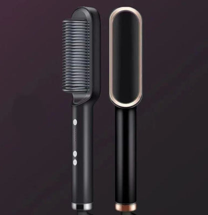 Nouveau 2 en 1 lisseur cheveux peigne chaud Ion négatif fer à friser double usage brosse à cheveux électrique