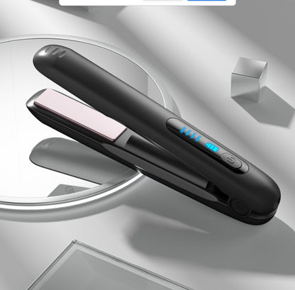 Kabelloser Haarglätter, Glätteisen, Mini, 2-in-1-Roller, USB, 5000 mAh, max. 200 Grad, tragbarer kabelloser Lockenstab, 4 Stufen, für trockene und nasse Anwendungen