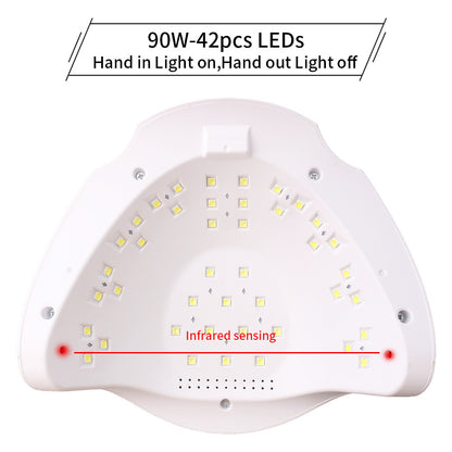 Nail phototherapy lamp 90w, multiple timings 42 pieces