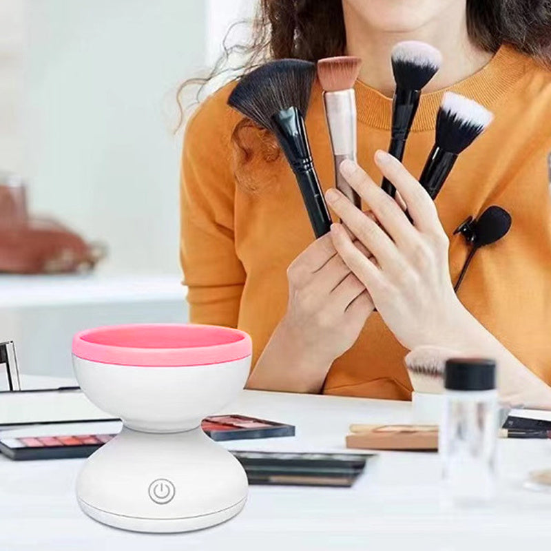 Machine portative de nettoyage de brosse de maquillage d'usb brosse cosmétique électrique nettoyant des outils de lavage pinceaux de maquillage propres automatiques