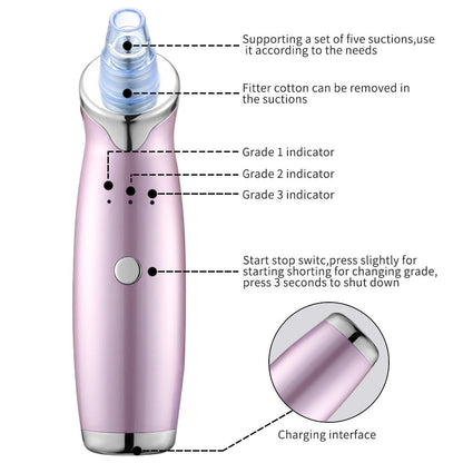 Elektrischer Mitesser-Entferner Poren-Vakuum-Saug-Diamant-Dermabrasion Gesichtsreiniger