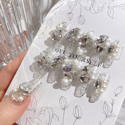 Rhinestone Manicure Piercing Nails Pure Desire Style Nail Patch Piercing Nails Diamond Nail Stickers