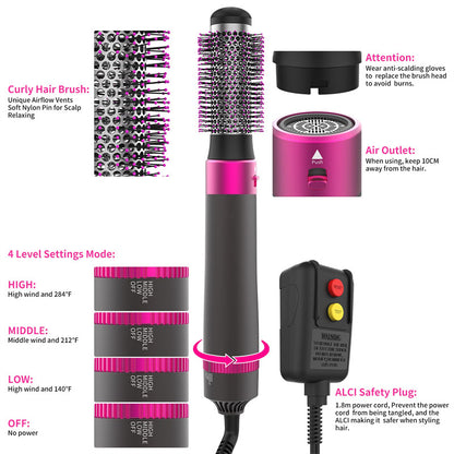 專業5合1吹風機刷子吹風機直髮刷電動髮型設計工具自動捲髮器美容用品小工具