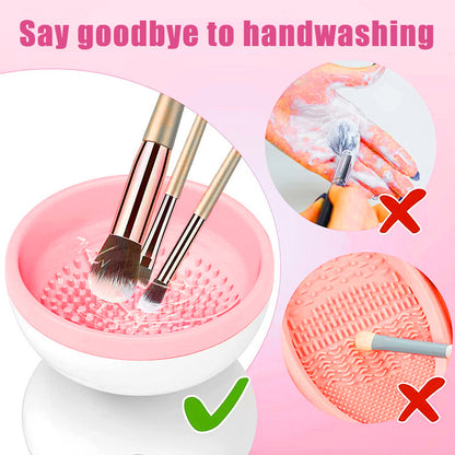 Machine portative de nettoyage de brosse de maquillage d'usb brosse cosmétique électrique nettoyant des outils de lavage pinceaux de maquillage propres automatiques