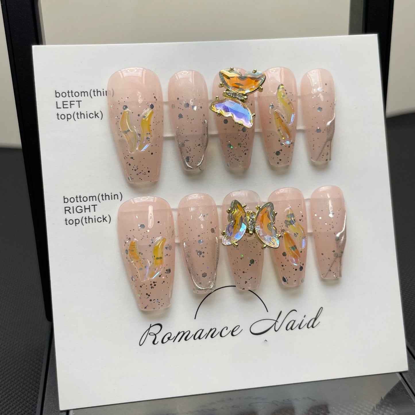 Rotating Butterfly Nail Stickers Wear Armor