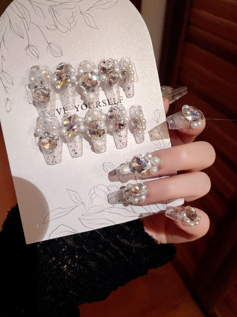 Rhinestone Manicure Piercing Nails Pure Desire Style Nail Patch Piercing Nails Diamond Nail Stickers