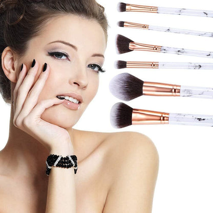 Make-up-Pinsel, professionelles 12-teiliges Marmor-Make-up-Pinsel-Set
